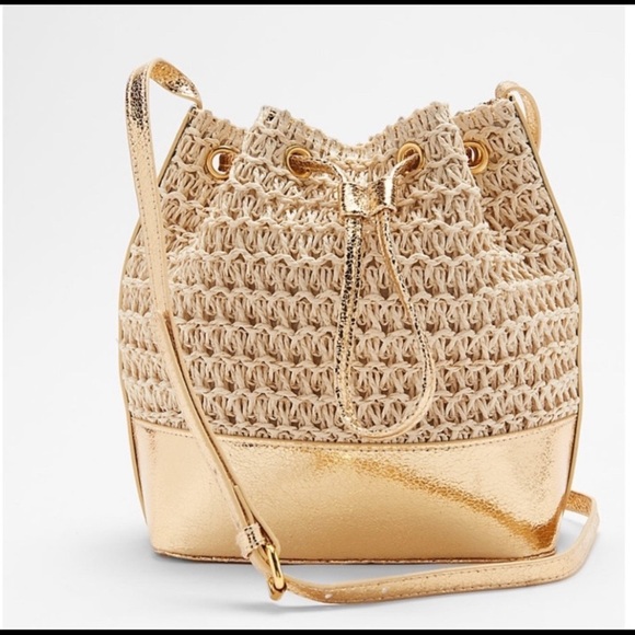 Express Handbags - EXPRESS Metallic Bucket bag
